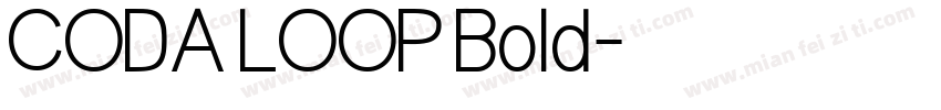 CODA LOOP Bold字体转换